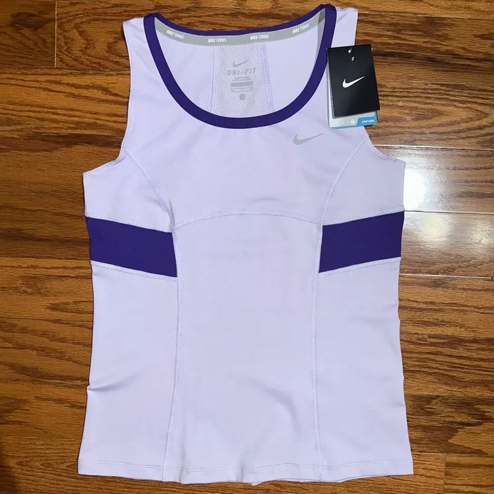 NWT Nike Girls Tennis Dri-Fit Lavender Purple Athletic Tank Top Size XL